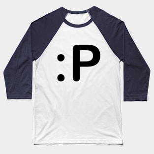 Tougue Out Emoji Baseball T-Shirt